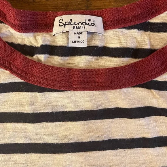Striped Cropped Tee by Splendid - Picture 2 of 5